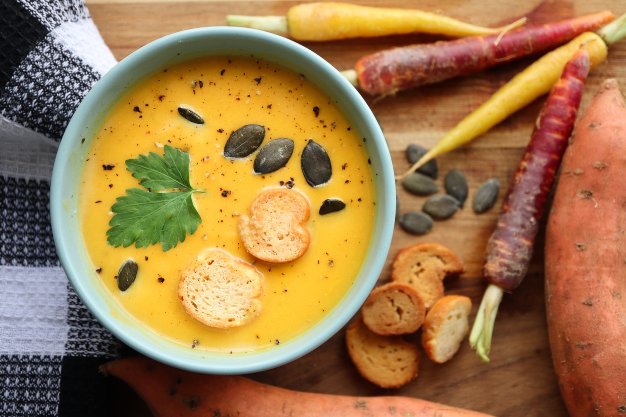 Soupe aux carottes, topinambours et pommes de terre Zbayl