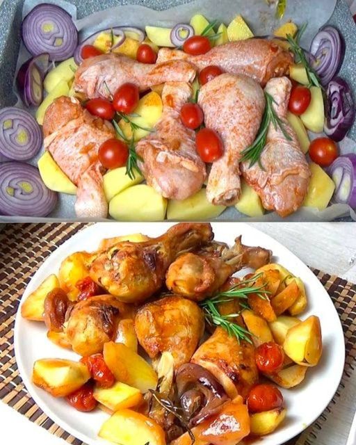 Poulet et pomme de terre au four : la recette pour préparer un repas ...